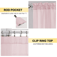 thumbnail image 2 of OVZME 42x96 Blush Sheer Curtains 2 Pack, 96" Extra Long for High Ceiling Living Room, Light Filtering Rod Pocket Voile Curtain, Each 42"Wx96"L, 2 of 9