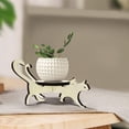 thumbnail image 4 of Labymos Cat Flower Rack Wooden Cat-shaped Plant Flower Stand Home Plant Decoration Bracket (Multicolor,4 Pack), 4 of 7