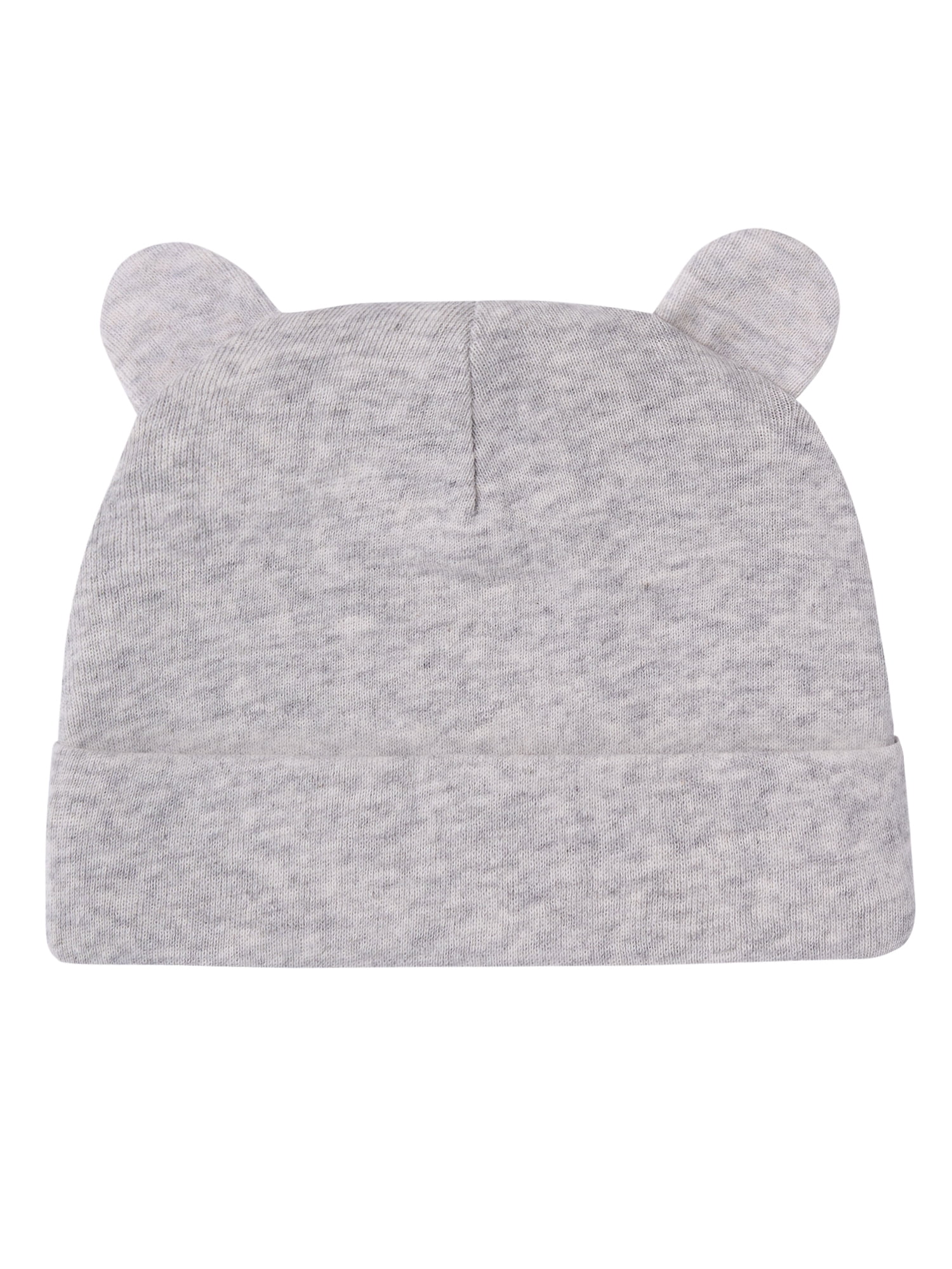 Gerber Baby Boy or Girl Neutral Cotton Caps with Ears, 3-Pack, Sizes Newborn - 0/6 Months