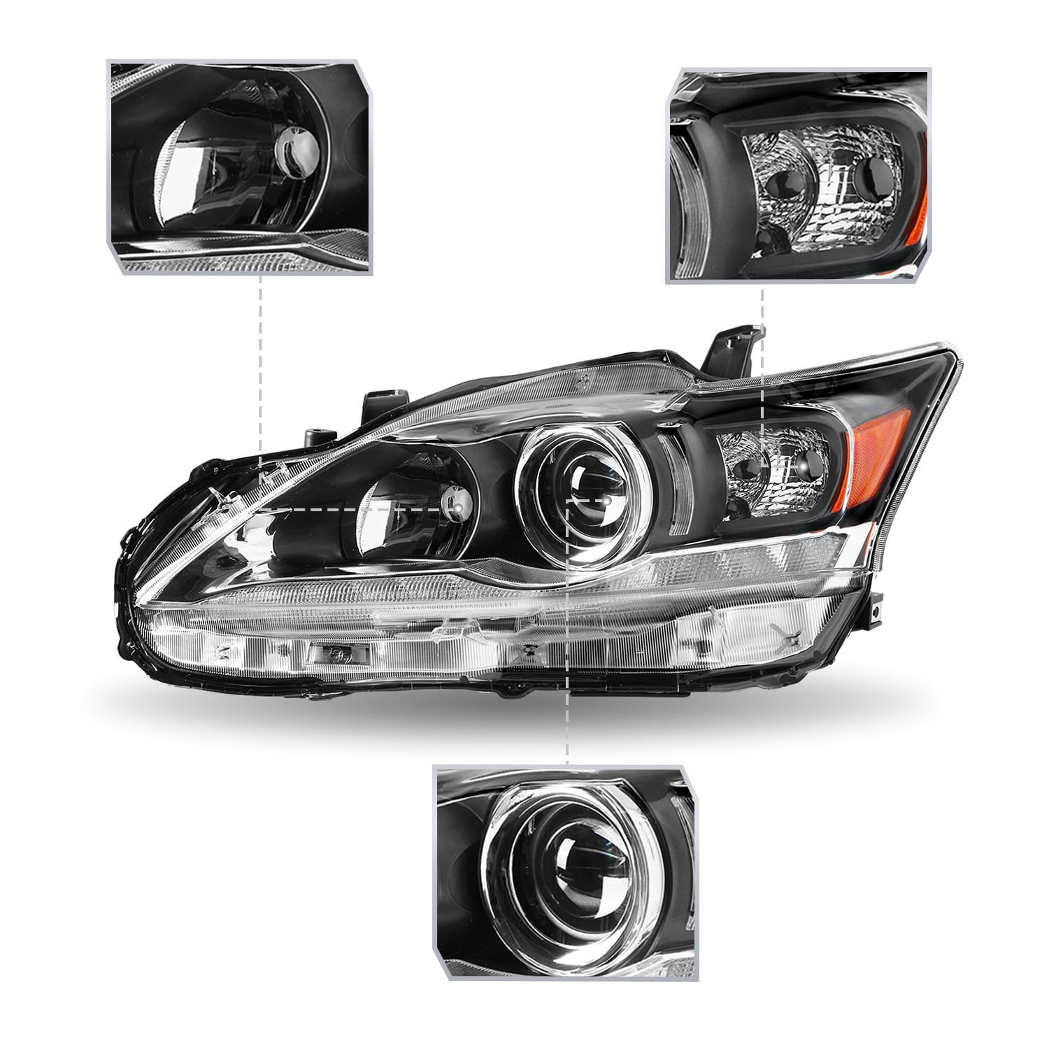 Halogen Headlights Assembly for 2011-2017 Lexus CT200h Left Driver Side 11-17