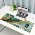 thumbnail image 6 of nygtbtfer  Keyboard Wrist Rest Support + Mouse Pad + Mouse Wrist Rest + Coaster, Ergonomic Memory Foam Anti-Slip Rubber Base PCS Set Easy Typing Pain Relief, Green Marble 31.5x11.8 in, 6 of 6