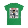 thumbnail image 3 of SHE IS ALL Woman - womens's Softstyle Tee, 3 of 24