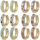 thumbnail image 2 of Rainbow Small Hoop Earrings Summer Dripping Oil Enamel Round Circl--SHED248-5|Model code4808 SHED248-5, 2 of 5