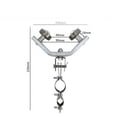 thumbnail image 1 of JilgTeok Poulie de Jambe Roulement de Poulie pour Rail d'Angle en Fer Proxy Palan Poulie Suspension Câble Plat Rond Corde en Acier Angle Fer hors Poulie Ensemble de Poulie Roulement Roue Outil de Levage Accessoires, 1 of 5