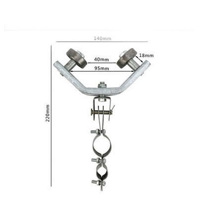 JilgTeok Poulie de Jambe Roulement de Poulie pour Rail d'Angle en Fer Proxy Palan Poulie Suspension Câble Plat Rond Corde en Acier Angle Fer hors Poulie Ensemble de Poulie Roulement Roue Outil de Levage Accessoires