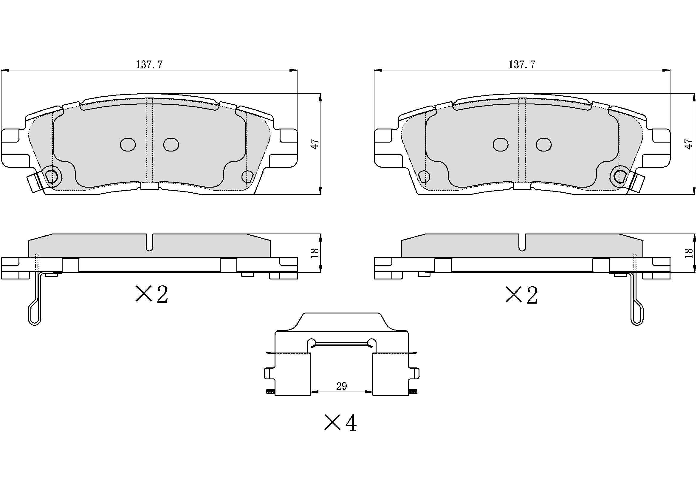 Winstop Brake Pad Set, Rear WS.0883.0.C, Chevrolet Traverse 2017-2009
