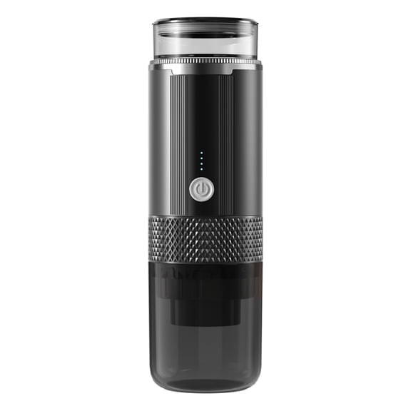 Portable Coffee Maker Machine – Dual Use For Ground Coffee & Single-Serve Capsules, Compact Electric Brewer For Travel, Office, Dorm, Fast One-Touch Brew, 110-240V, 1-2 Cups, Black