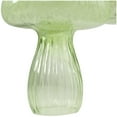 thumbnail image 5 of 12", 10", 8"H Green Glass Textured Mushroom Sculpture, by DecMode (3 Count), 5 of 13