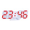 thumbnail image 2 of Reloj despertador digital automático, reloj digital fotosensible, reloj electrónico 3D, reloj LED multifunción con marco blanco, reloj despertador electrónico, 2 of 5