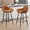 Whisky brown, variant on Bar Stools Set of 4, Modern Counter Height Barstools with Metal Legs, 29" Upholstered PU Leather Kitchen Counter Stools, Height Bar Chairs for Kitchen Island, Whiskybrown