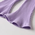 thumbnail image 5 of Infant Baby Girl Clothes Solid Jumpsuit Sleeveless Ruffle Halter Bodysuit Bell-Bottoms Pants Outfits Set Purple 3-6 Months, 5 of 6