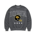 thumbnail image 5 of Women's Gameday Couture Charcoal Iowa Hawkeyes Oversized Rising Stars Premium Fleece Drop Shoulder Sweatshirt, 5 of 5