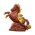 thumbnail image 2 of Adorno Feng Shui de caballo de mascota de té chino, bandeja de té, decoración, estatua de la suerte para mesa Rojo dorado, 2 of 9