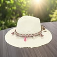 thumbnail image 2 of Beach Hats for Women Tie-Dye Bucket Hat with Foldable Brim Summer Holiday Cowboy Style Outing Sun Hat Sub Ethnic Style Jazz Hat Large Brim Beach Hat, 2 of 3