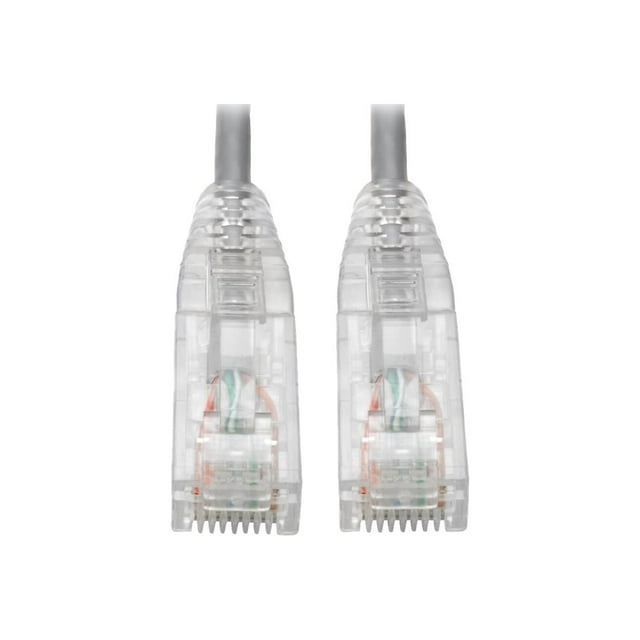 Eaton Tripp Lite Series Cat6 Gigabit Snagless Slim UTP Ethernet Cable (RJ45 M/M), PoE, Gray, 6 ft. (1.83 m) - Patch cable - RJ-45 (M) to RJ-45 (M) - 6 ft - UTP - CAT 6 - molded, snagless, stranded - gray