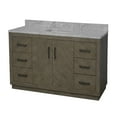 thumbnail image 3 of Peyton 60" Single Bathroom Vanity with Gray Oak Cabinet and Carrara Marble Top, 3 of 6