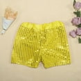 thumbnail image 4 of Girls' Pants Toddler Kids Baby Girls Boys Sparkly Sequins Elastic Waist Birthday Shorts Pants Party Shorts Athletic Shorts for Girl(Color:Yellow,Size:13-14 Years), 4 of 7
