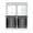 Black, variant on Half Window Curtains 24 Inches Long, Black Grey Window Treatment Curtain Drapes, Modern Abstract Diamond Luxury Gradient Short Curtains Tiers for Kitchen Over Sink, 27.5"x24", 2 Panels
