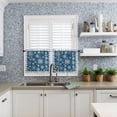 thumbnail image 3 of Blue Christmas Kitchen Curtain 2 Panels Tiers Curtains 36 Inch Length, Xmas Snowy Winter Snowflake Flower Curtains Rod Pocket Curtains Window Drapes Treatment Window Cafe Curtains 55''''x36'''', 3 of 5