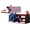 American Flag, variant on American Flag with a Paw Print & Stars Stripes Mailbox Covers Magnetic Standard Size 21x18 Inch, Patriotic Mail Box Wraps for 4th of July Independence Day, Post Letter Box Cover for Garden