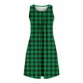 thumbnail image 7 of Sleepwear for Women New Plaid Sleep Shirts for Women Sleeveless Printed Nightgown Plus Size Oversized House Dress with Pockets Green XXL, 7 of 7