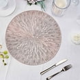 thumbnail image 3 of BalsaCircle 6 Rose Gold 15" Spike Design Round Vinyl PLacemats Wedding Party Decor, 3 of 8