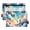 Birds Fly in Fantastic Sky, variant on Pink To Blue Gradient Color 2 Pack Pencil Pouch for 3 Ring Binder Smooth Zipper Folders with Pockets Clear Window Pencil Case
