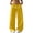 Yellow #006, variant on Women's Ruffle Waist Wide Leg Pants Elastic Lace Trim Lounge Trousers Loose Casual Streetwear Bottoms, 2XL