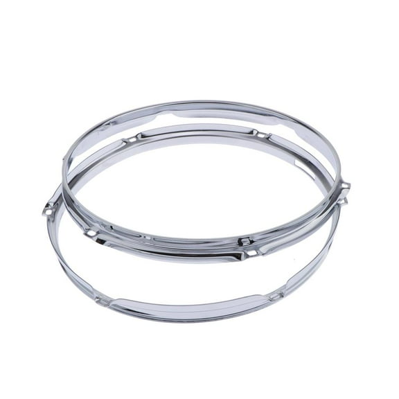 Zinc Alloy cast Snare Drum Hoops 12" PAIR 6 Hole/Lug 1.2mm Thickness