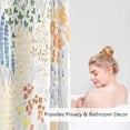 thumbnail image 2 of Colorful Floral Shower Curtain, Orange Boho Flower Fabric Shower Curtain, Cute Funky Watercolor Wildflower Shower Curtain Set, Cottagecore Bohemian Bathroom Decor, 72x72, 2 of 5
