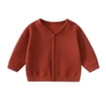 thumbnail image 5 of Children's Padded Jacket Dqueduo Girls' V-Neck Long Sleeve Button Down Knit Cardigan Sweater Jacket, 5 of 7