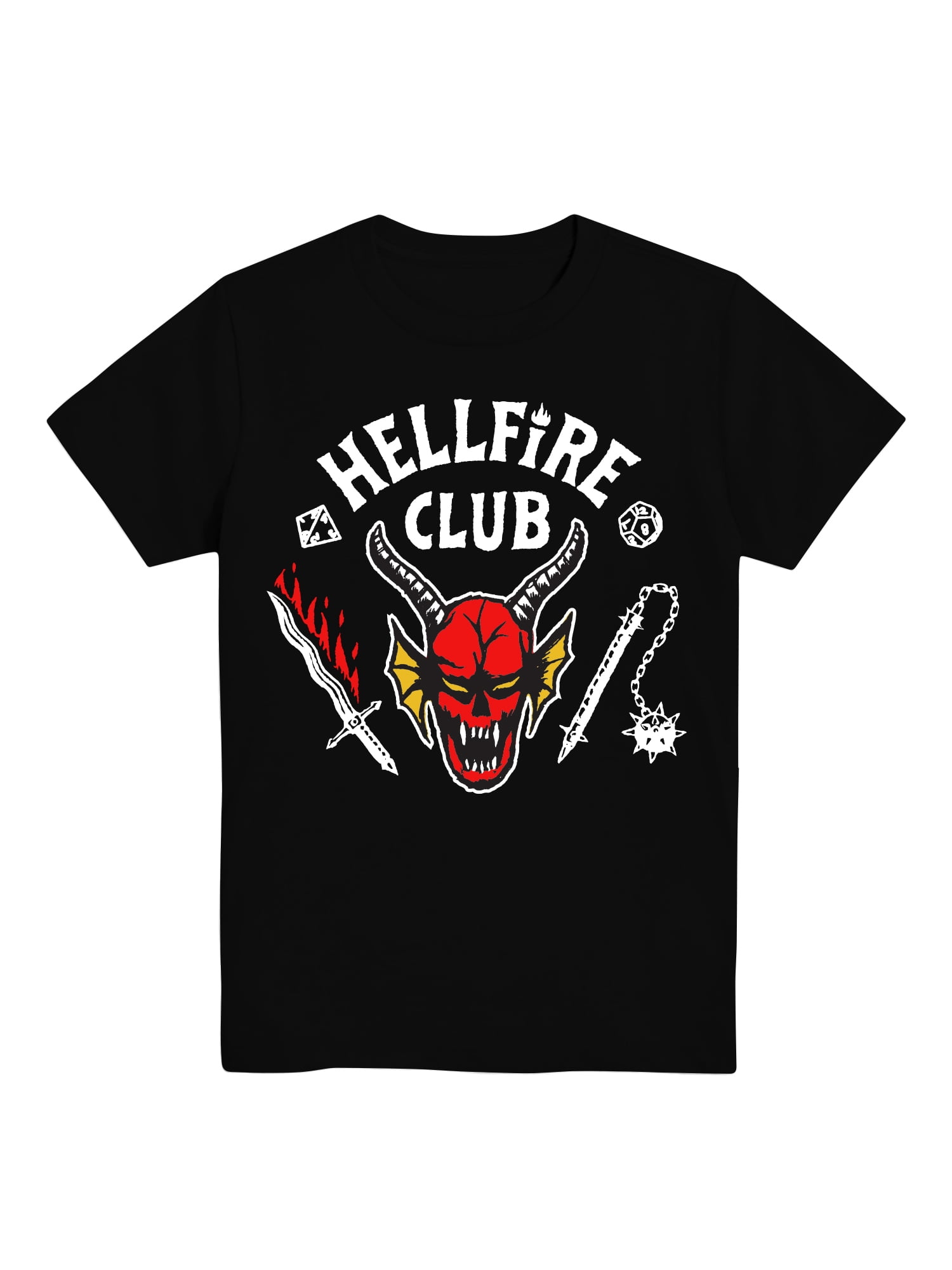 Stranger Things, Boys' & Big Boys' Graphic Tee, Hellfire Club, Sizes 4-18
