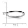 thumbnail image 2 of 925 Sterling Silver Polished Black Enameled 1.5mm Ring Size 5 Ring for Women - 1.2 Grams, 2 of 2