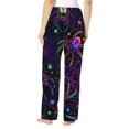 thumbnail image 3 of Disketp Multi-Colored Spiders Print Women'S Comfy Pajama Pants Casual Drawstring Palazzo Lounge Wide Leg Pants, 3 of 9