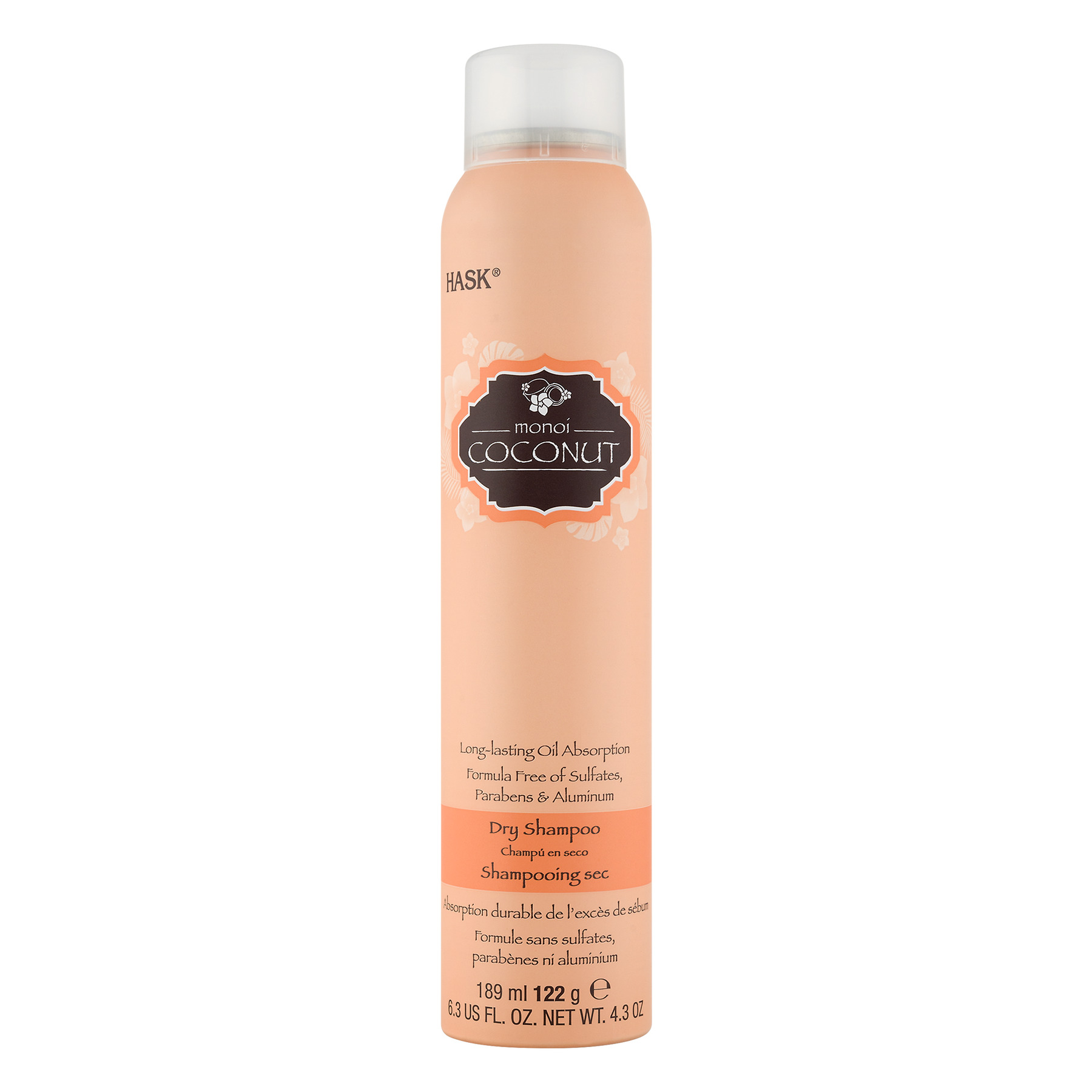HASK Nourishing Dry Shampoo Sulfate Free Monoi Coconut and rich