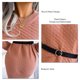 thumbnail image 4 of Pullover Bodycon Knit Dress, Pure Color Skin Friendly Plaid Pattern Sweater Dress Round Neck Casual For Winter For Vacation ANGGREK No, 4 of 6