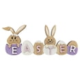 thumbnail image 2 of Easter Decorations for Home, Farmhouse Retro Bunny Table Wooden Sign for Tiered Tray Tabletop Shelf Mantel,Rustic Spring Table Ornaments Party Decor Outdoor Indoor, 2 of 9