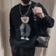thumbnail image 5 of Suéter de cuello redondo de otoño e invierno para hombre, estilo vintage coreano, reseñas de ropa, suéteres casuales de punto para hombre, 5 of 5