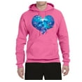 thumbnail image 2 of Wild Bobby, Cute Heart Shaped Couple Dolphins, Animal Lover, Unisex Graphic Hoodie Sweatshirt, Neon Pink, Large, 2 of 3