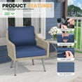 thumbnail image 5 of ELPOSUN Outdoor Cushions for Patio Furniture, 24x24 Outdoor Chair Cushions with Waterproof & Fade Resistant Cover, Deep Seat Replacement Patio Cushions with Adjustable Straps & Handle, Navy, 5 of 6