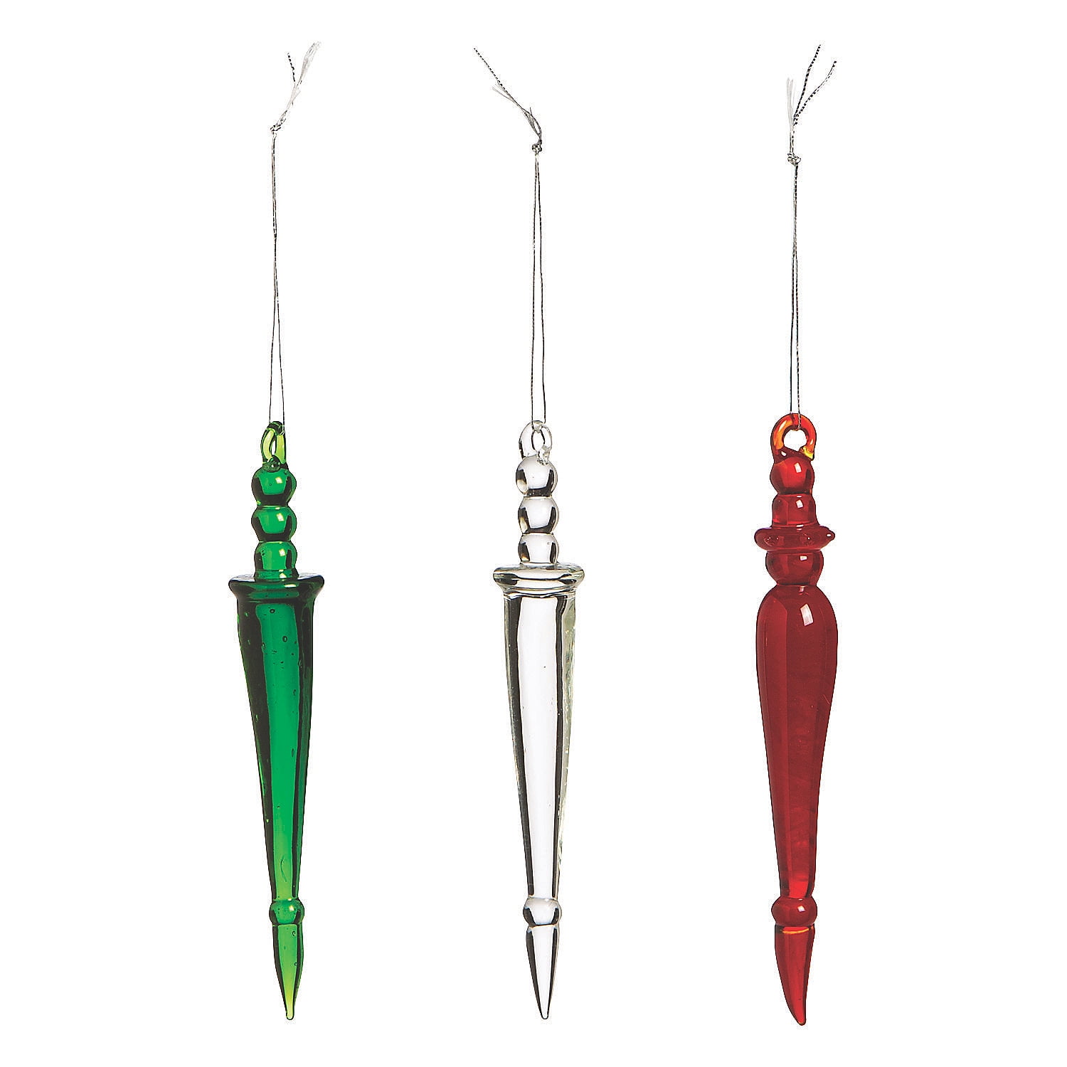 Christmas Glass Teardrop Ornaments Home Decor 12 Pieces Walmart