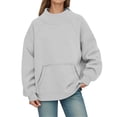 thumbnail image 5 of Women's Neck Sweatshirts,Oversized Turtleneck Long Sleeve Pullover Tops Fall Trendy Soft Sweatshirt Sweatshirts for Women Casual Daily Wear, 5 of 5