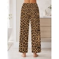 thumbnail image 4 of Pajama Pants for Women, Leopard Print Soft Breathable Sleepwear Lounge Pants with Pockets, 4 of 8