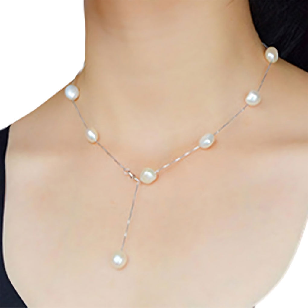 maskred Minimalist Necklace Real Pure 925 Sterling Silver Chain Handmade For Women Unique Style white 45cm 1Set Walmart