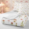 thumbnail image 4 of Manfei Rustic Wildflower Quilt Full 3-Piece,Cottagecore Blossom Full Bedspread Sets,1 Coverlet and 2 Pillowcases, 4 of 7