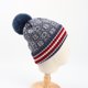 thumbnail image 5 of Gorro de lana para hombre y mujer, gorro de punto con diseño de patchwork y mezcla de lana, gorro cálido con diseño geométrico de diamantes, 5 of 5