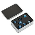 thumbnail image 6 of Set of 7 Metal Dice Set with Storage Box Includes D4, D6, D8, D10, D12, D20 for RPG MTG D&D Math Teaching, 6 of 7