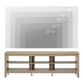 thumbnail image 6 of Farmhouse TV Stand for 75 inch TV, Wood Entertainment Center with 6 Storage Shelf for Living Room, Bedroom, Oak, 6 of 6