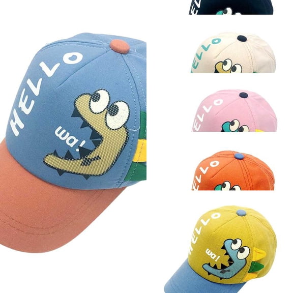oqasdz Kids Baseball Cap Cartoon Dinosaur Embroidery Adjustable Size UPF 50 Sun Hat for Toddler Sports Hats Casual Outdoor
