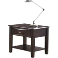 thumbnail image 3 of GZXS Wood End Desk, Small Side Table with Drawer, 2-Tiers Design, Espresso, 3 of 6